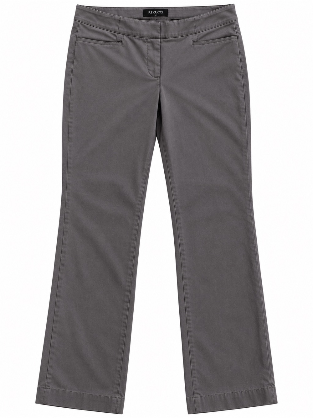 Rekucci 12P Graphite Gray Petite Stretch Pull-On Dress Pants